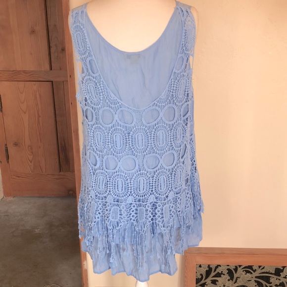 Beautiful Plus Size One World Light Blue Blouse - Picture 2 of 7